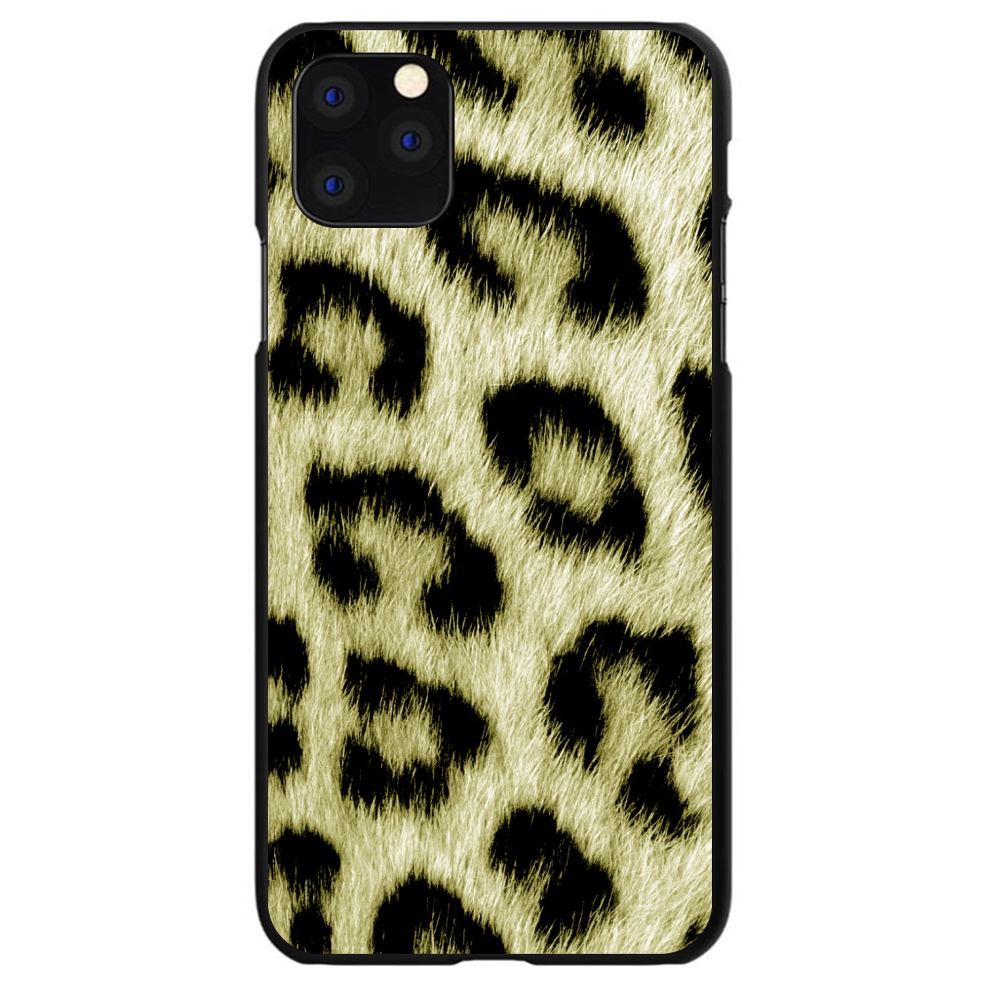 DistinctInk® Hard Plastic Snap-On Case for Apple iPhone or Samsung Galaxy - Yellow Black Leopard Fur Skin