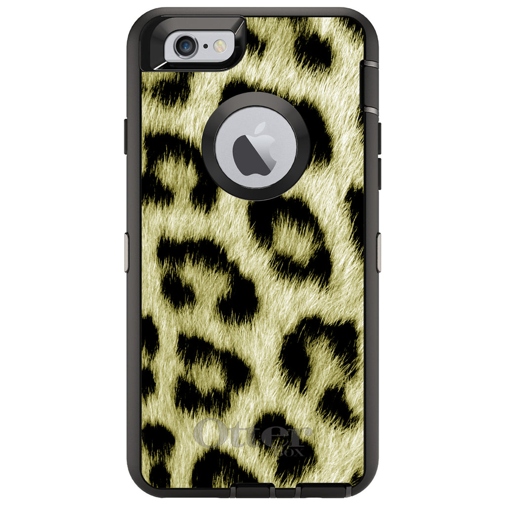 Yellow Black Leopard Fur Skin OtterBox Defender Case for iPhone & Galaxy, view 4