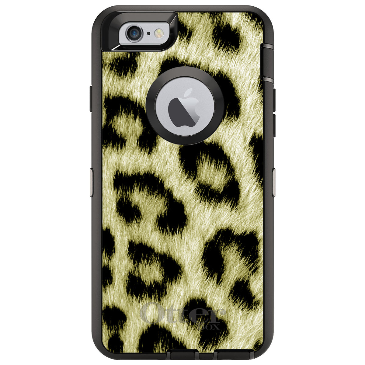 Yellow Black Leopard Fur Skin OtterBox Defender Case for iPhone & Galaxy, view 4