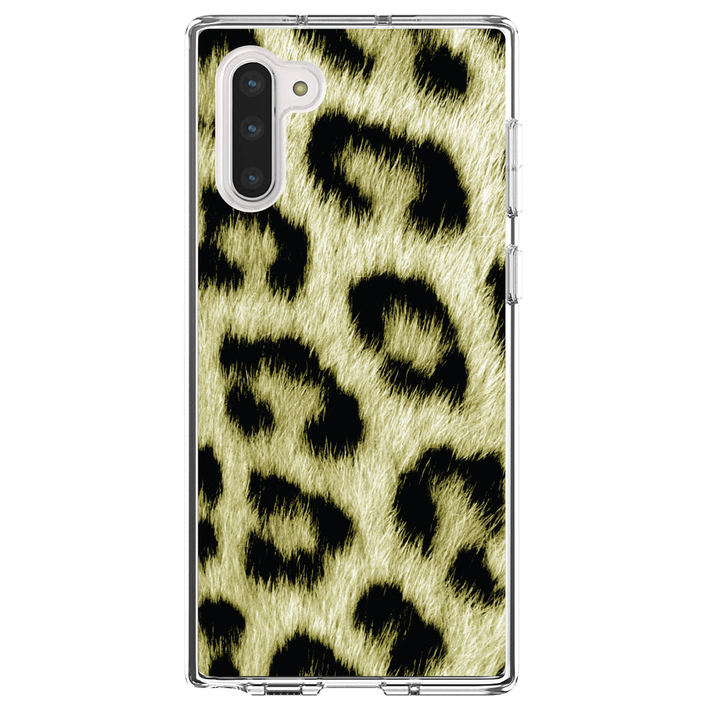 Yellow Black Leopard Fur Skin Print Clear Shockproof iPhone Case, view 9