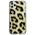 Yellow Black Leopard Fur Skin Print Clear Shockproof iPhone Case