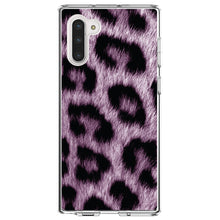 DistinctInk® Clear Shockproof Hybrid Case for Apple iPhone / Samsung Galaxy / Google Pixel - Purple Black Leopard Fur Skin Print