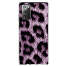DistinctInk® Clear Shockproof Hybrid Case for Apple iPhone / Samsung Galaxy / Google Pixel - Purple Black Leopard Fur Skin Print