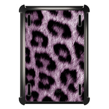 DistinctInk™ OtterBox Defender Series Case for Apple iPad / iPad Pro / iPad Air / iPad Mini - Purple Black Leopard Fur Skin