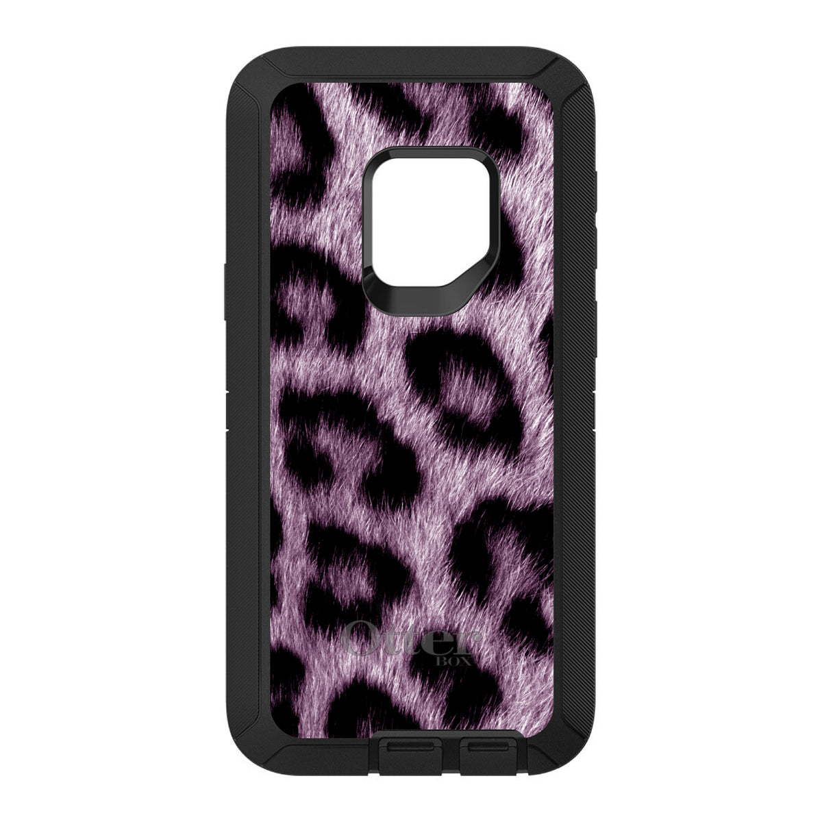 Purple Black Leopard Fur Skin OtterBox Defender Case for iPhone & Galaxy, view 11