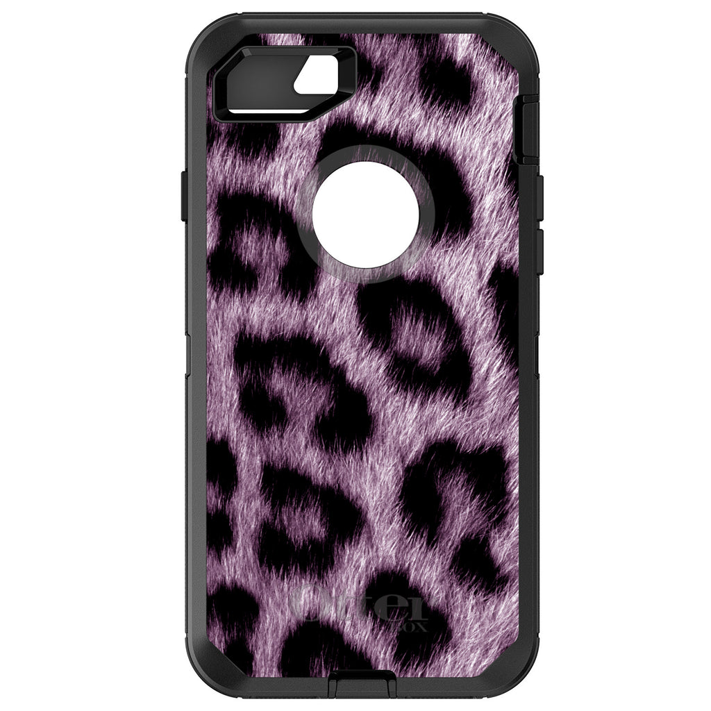 Purple Black Leopard Fur Skin OtterBox Defender Case for iPhone & Galaxy
