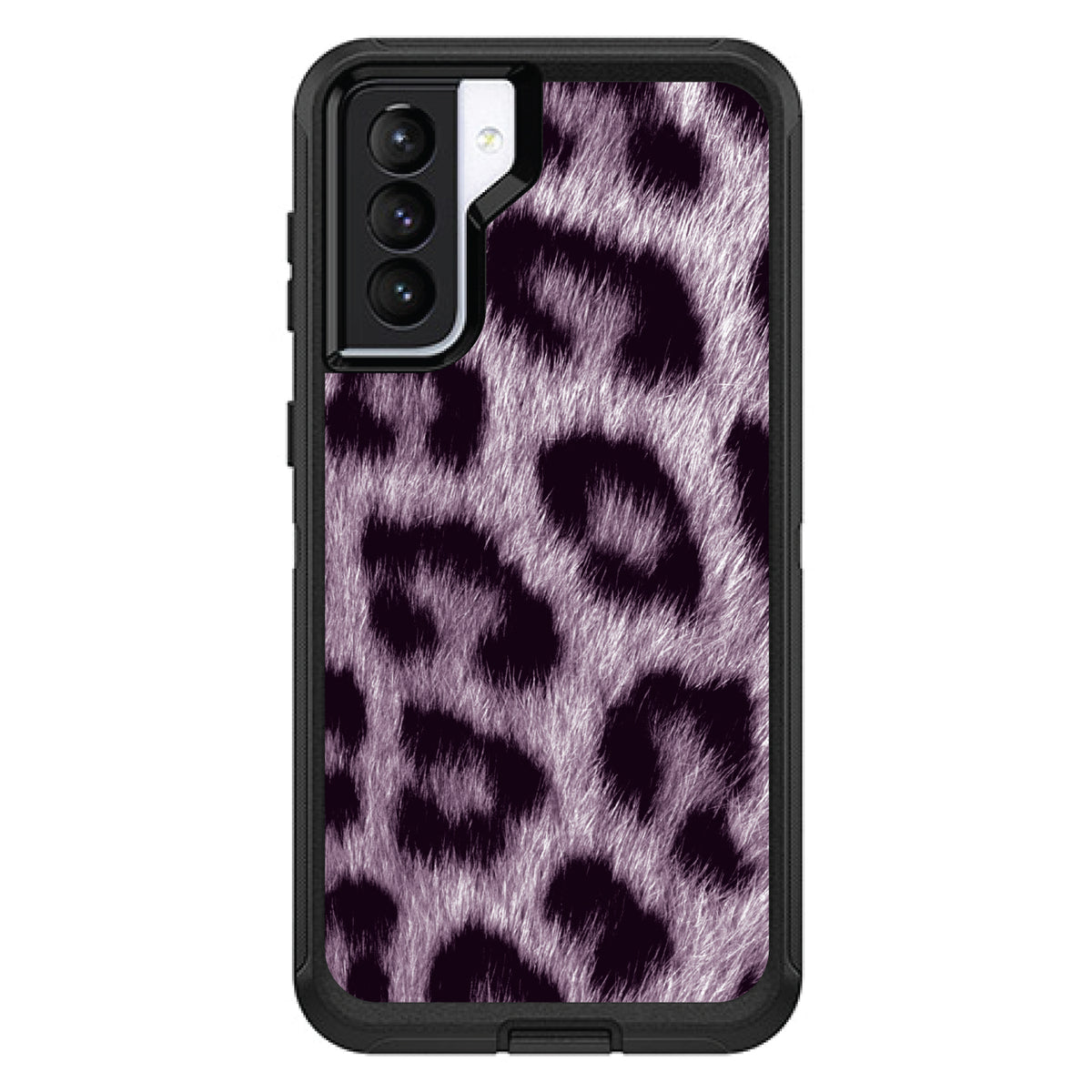 Purple Black Leopard Fur Skin OtterBox Defender Case for iPhone & Galaxy, view 5