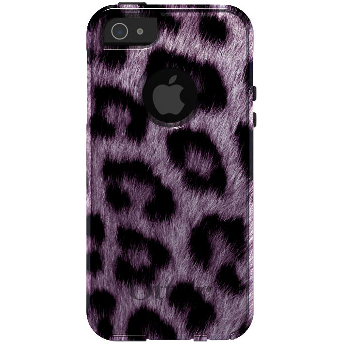 Purple Black Leopard Fur Skin OtterBox Commuter Case for iPhone & Galaxy, view 5