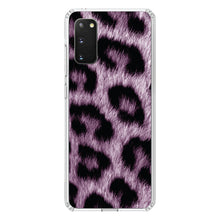 DistinctInk® Clear Shockproof Hybrid Case for Apple iPhone / Samsung Galaxy / Google Pixel - Purple Black Leopard Fur Skin Print