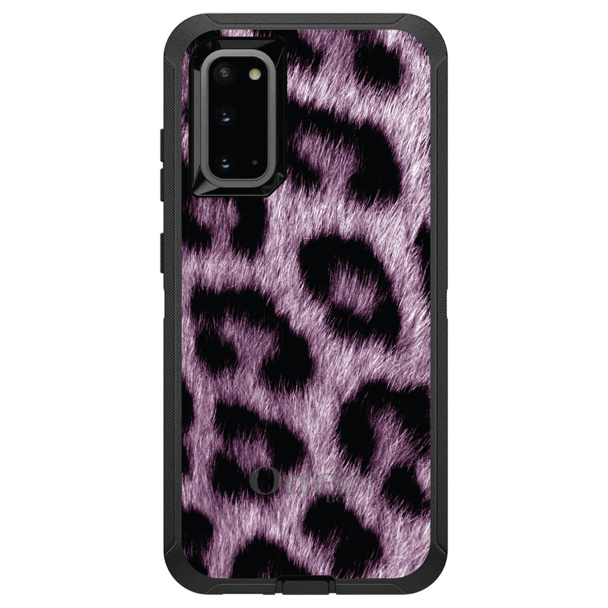 Purple Black Leopard Fur Skin OtterBox Defender Case for iPhone & Galaxy, view 8