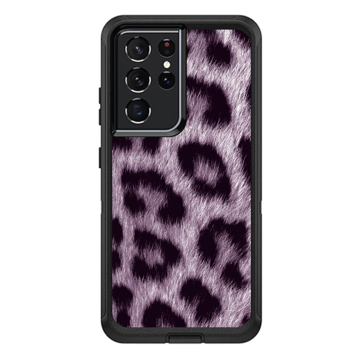 Purple Black Leopard Fur Skin OtterBox Defender Case for iPhone & Galaxy, view 7