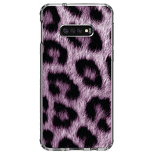 DistinctInk® Clear Shockproof Hybrid Case for Apple iPhone / Samsung Galaxy / Google Pixel - Purple Black Leopard Fur Skin Print