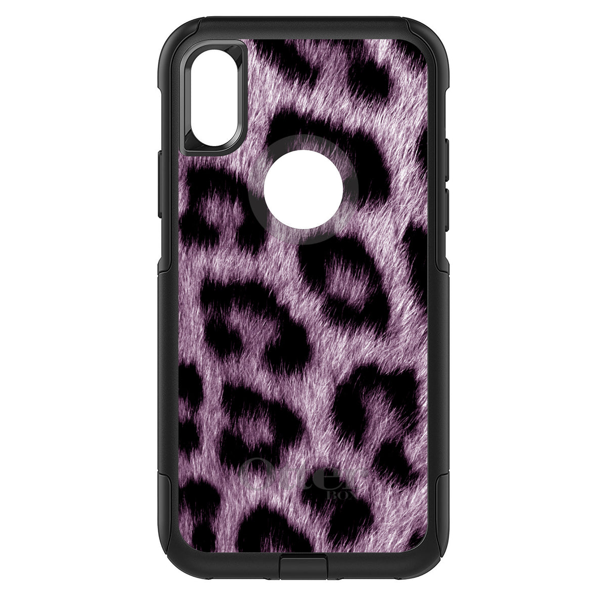 Purple Black Leopard Fur Skin OtterBox Commuter Case for iPhone & Galaxy, view 3