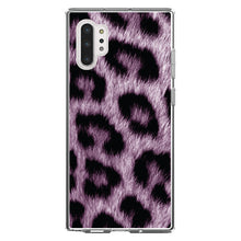 DistinctInk® Clear Shockproof Hybrid Case for Apple iPhone / Samsung Galaxy / Google Pixel - Purple Black Leopard Fur Skin Print