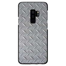 DistinctInk® Hard Plastic Snap-On Case for Apple iPhone or Samsung Galaxy - Grey Diamond Plate Steel