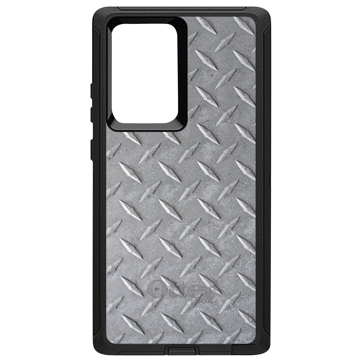 Grey Diamond Plate Steel OtterBox Defender Case for iPhone & Galaxy, view 13