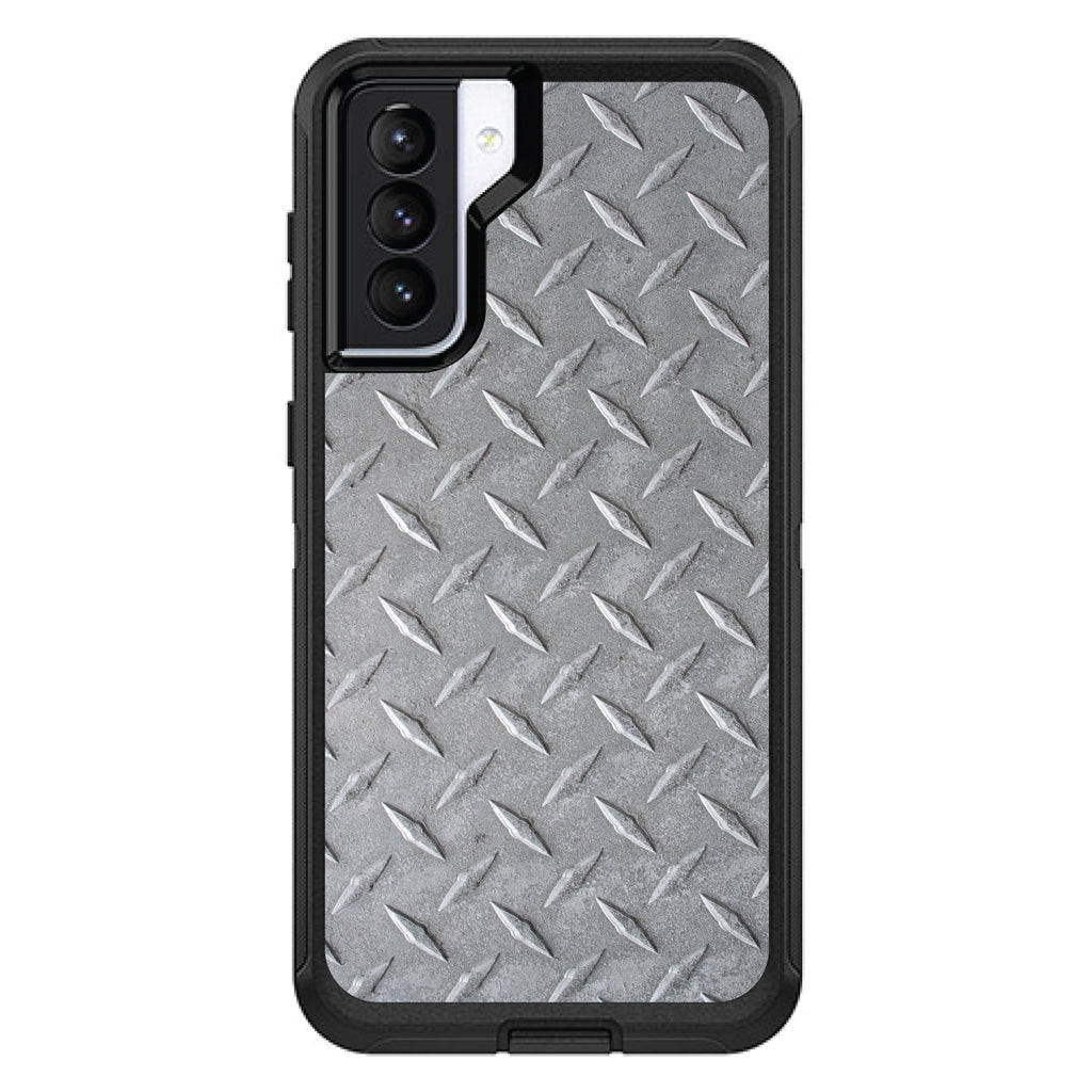 Grey Diamond Plate Steel OtterBox Defender Case for iPhone & Galaxy, view 6