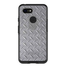 DistinctInk™ OtterBox Symmetry Series Case for Apple iPhone / Samsung Galaxy / Google Pixel - Grey Diamond Plate Steel