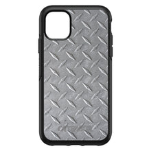 DistinctInk™ OtterBox Symmetry Series Case for Apple iPhone / Samsung Galaxy / Google Pixel - Grey Diamond Plate Steel