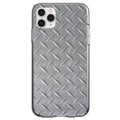 Grey Diamond Plate Steel Image Print Clear Shockproof iPhone Case
