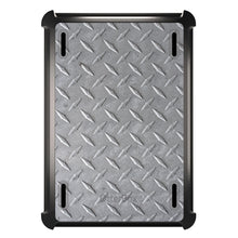 DistinctInk™ OtterBox Defender Series Case for Apple iPad / iPad Pro / iPad Air / iPad Mini - Grey Diamond Plate Steel