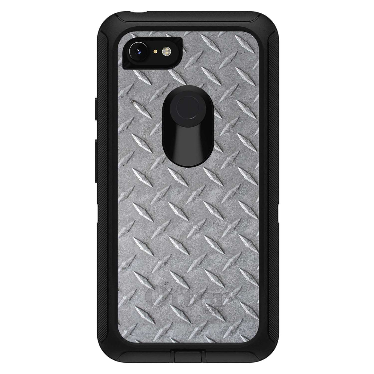 Grey Diamond Plate Steel OtterBox Defender Case for iPhone & Galaxy, view 18