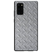 DistinctInk® Hard Plastic Snap-On Case for Apple iPhone or Samsung Galaxy - Grey Diamond Plate Steel