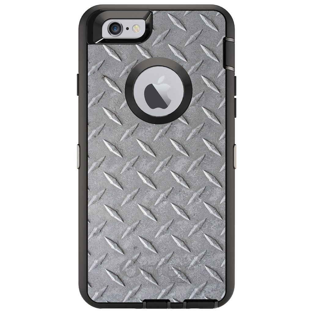 Grey Diamond Plate Steel OtterBox Defender Case for iPhone & Galaxy, view 4