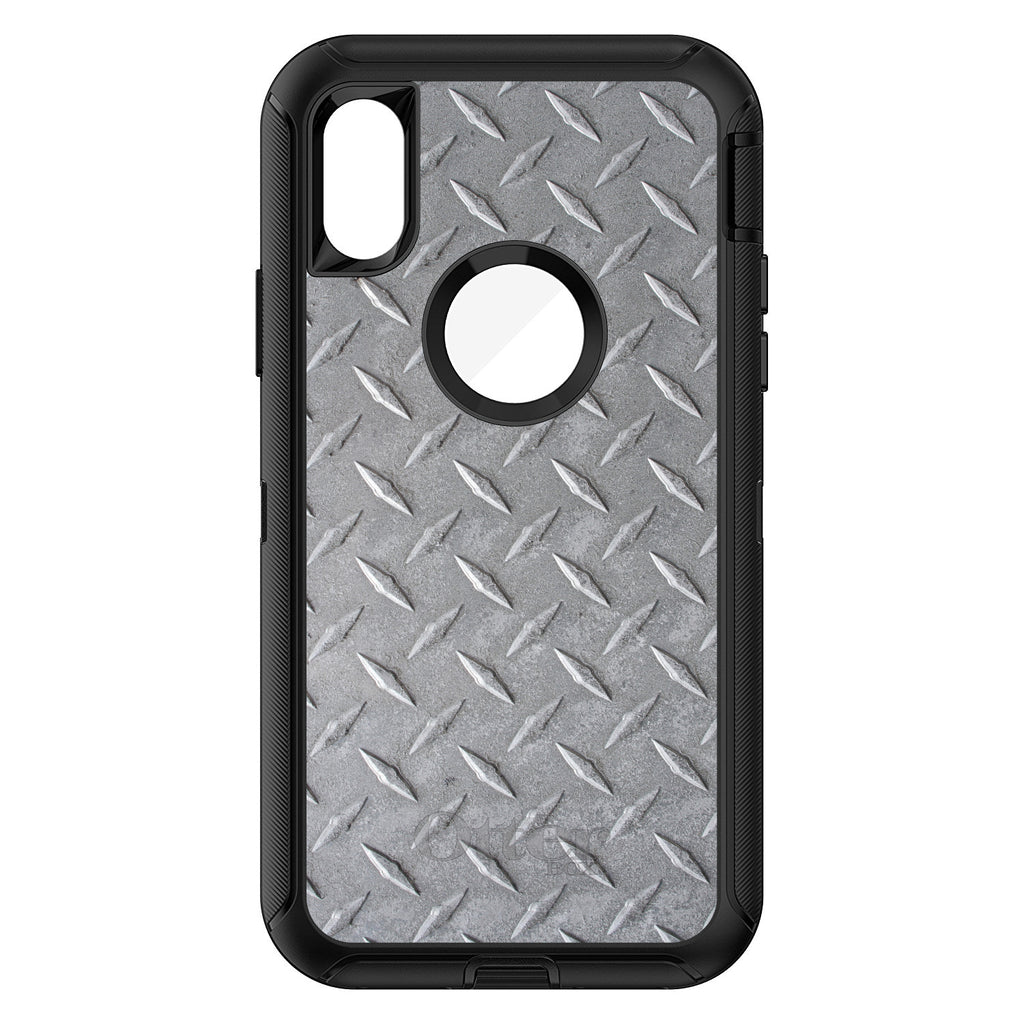 Grey Diamond Plate Steel OtterBox Defender Case for iPhone & Galaxy, view 3
