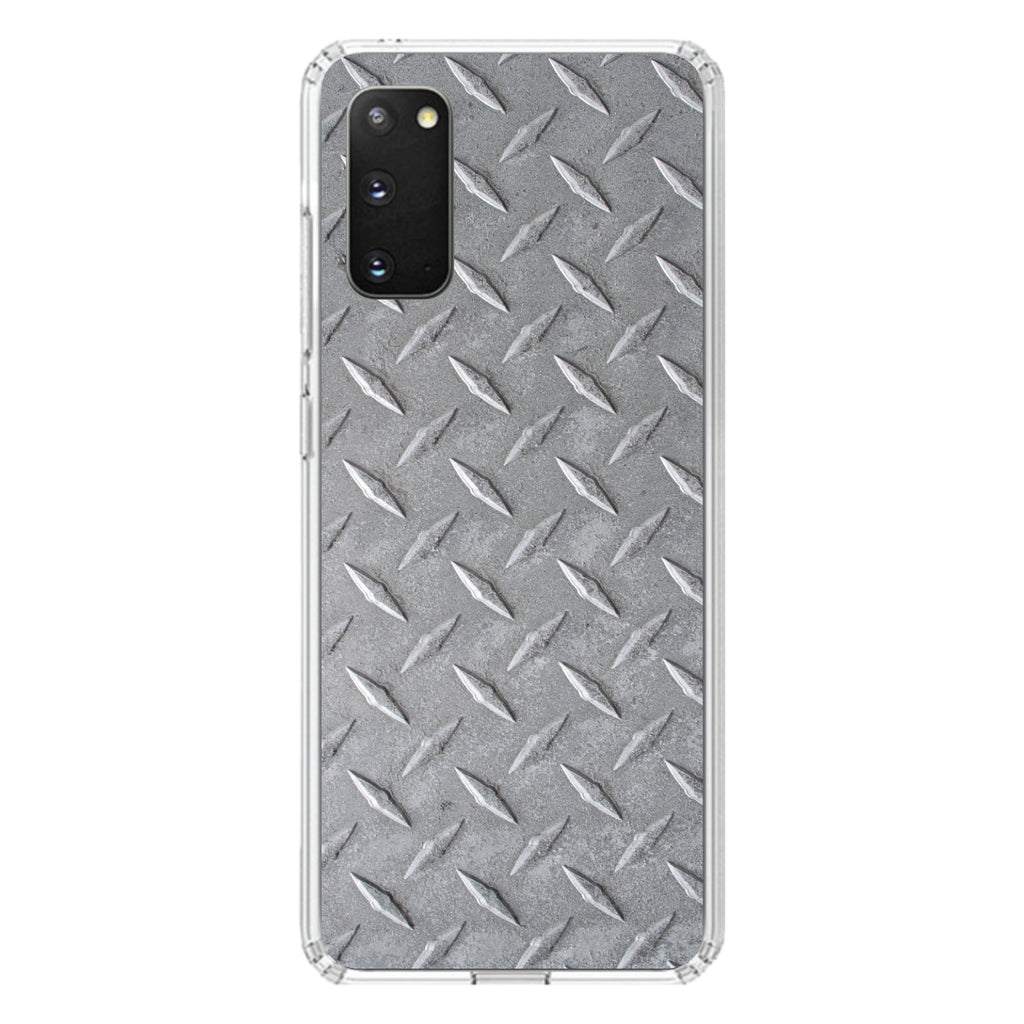 Grey Diamond Plate Steel Image Print Clear Shockproof iPhone Case, view 14