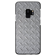 DistinctInk® Hard Plastic Snap-On Case for Apple iPhone or Samsung Galaxy - Grey Diamond Plate Steel