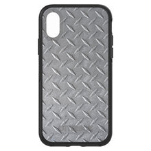 DistinctInk™ OtterBox Symmetry Series Case for Apple iPhone / Samsung Galaxy / Google Pixel - Grey Diamond Plate Steel