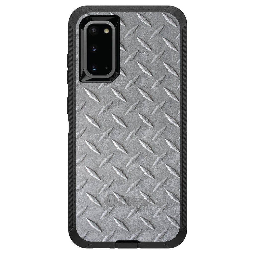 Grey Diamond Plate Steel OtterBox Defender Case for iPhone & Galaxy, view 8