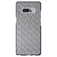 DistinctInk® Hard Plastic Snap-On Case for Apple iPhone or Samsung Galaxy - Grey Diamond Plate Steel