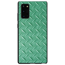 DistinctInk® Hard Plastic Snap-On Case for Apple iPhone or Samsung Galaxy - Green Diamond Plate Steel Print