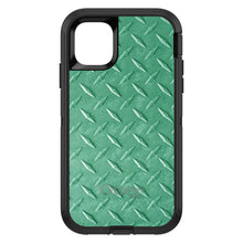 DistinctInk™ OtterBox Defender Series Case for Apple iPhone / Samsung Galaxy / Google Pixel - Green Diamond Plate Steel Print