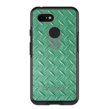 DistinctInk™ OtterBox Symmetry Series Case for Apple iPhone / Samsung Galaxy / Google Pixel - Green Diamond Plate Steel Print
