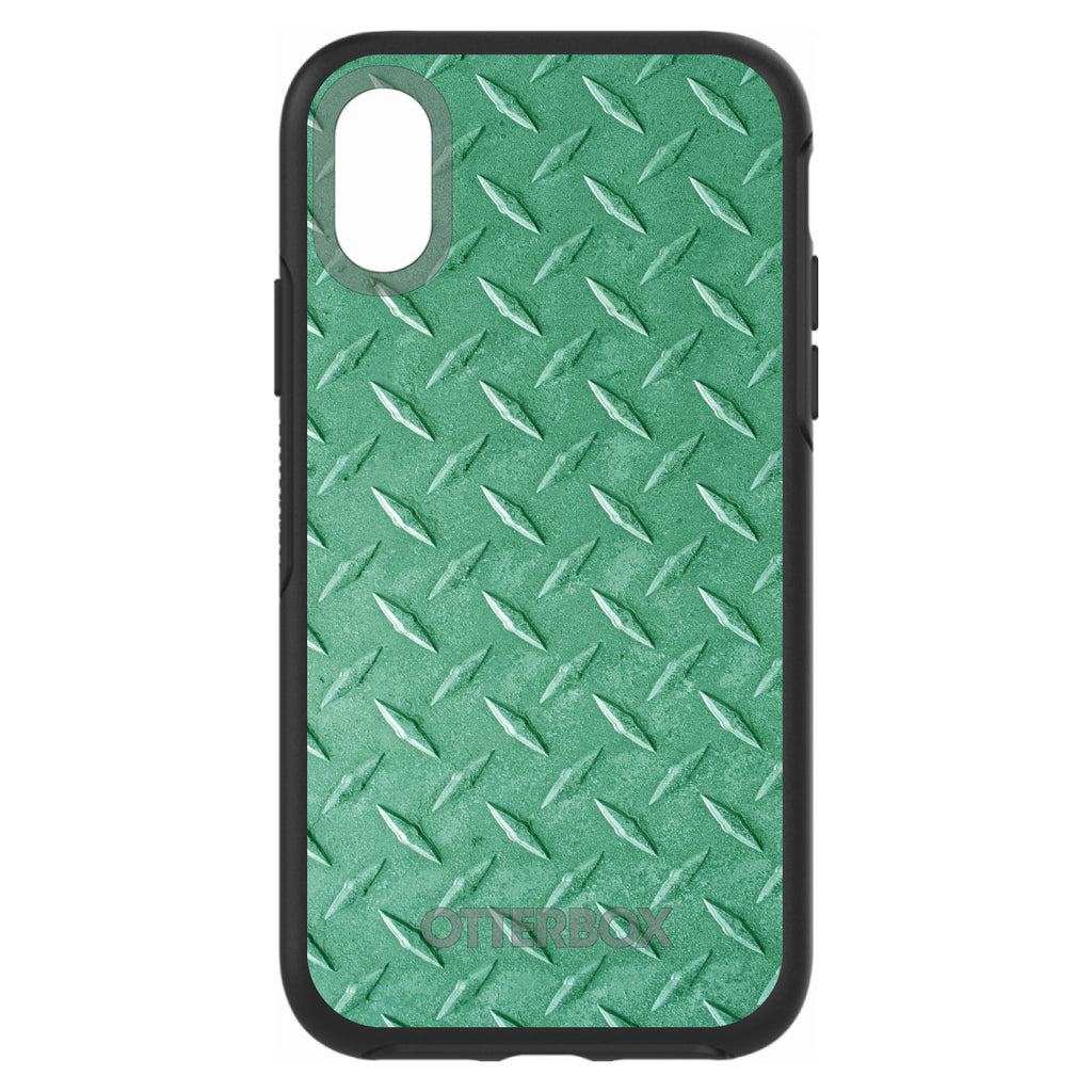 Green Diamond Plate Steel Print OtterBox Symmetry Case for iPhone & Galaxy, view 4