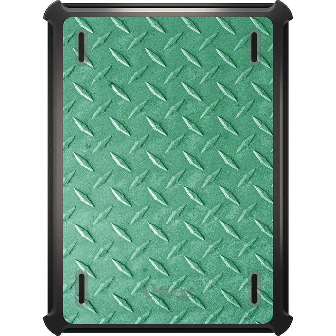 DistinctInk™ OtterBox Defender Series Case for Apple iPad / iPad Pro / iPad Air / iPad Mini - Green Diamond Plate Steel Print