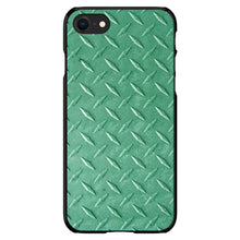 DistinctInk® Hard Plastic Snap-On Case for Apple iPhone or Samsung Galaxy - Green Diamond Plate Steel Print