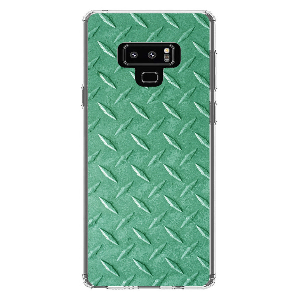 Green Diamond Plate Steel Image Print Clear Shockproof iPhone Case, view 11