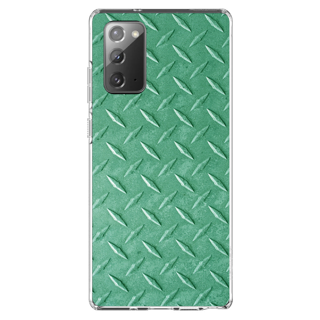 Green Diamond Plate Steel Image Print Clear Shockproof iPhone Case, view 8