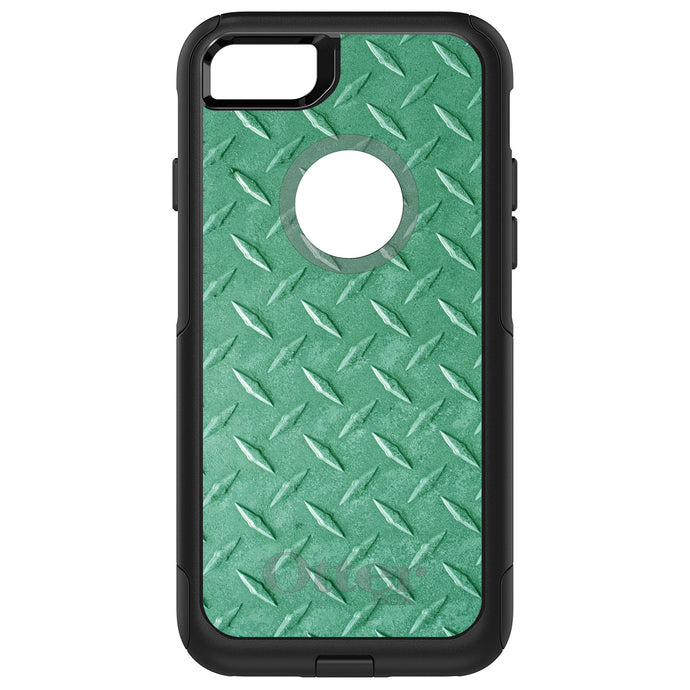 DistinctInk OtterBox Commuter Series Case for Apple iPhone or Samsung Galaxy - Green Diamond Plate Steel Print