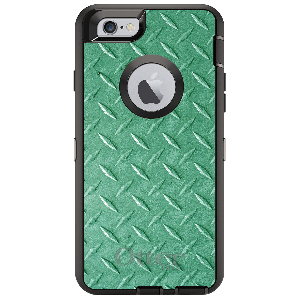 Green Diamond Plate Steel Print OtterBox Defender Case for iPhone & Galaxy, view 4