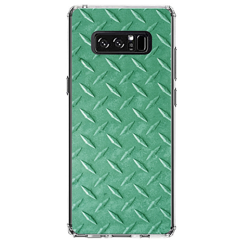 Green Diamond Plate Steel Image Print Clear Shockproof iPhone Case, view 12