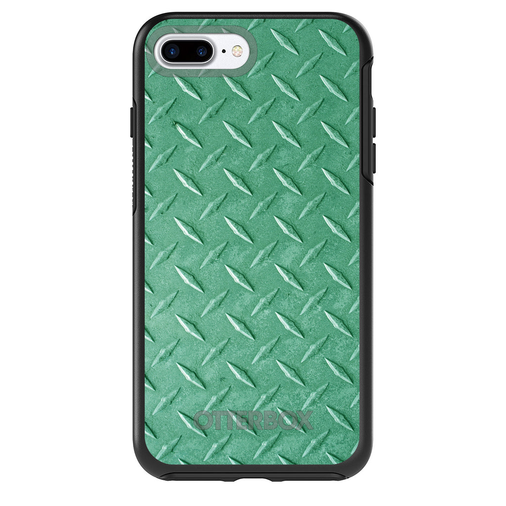 Green Diamond Plate Steel Print OtterBox Symmetry Case for iPhone & Galaxy, view 2