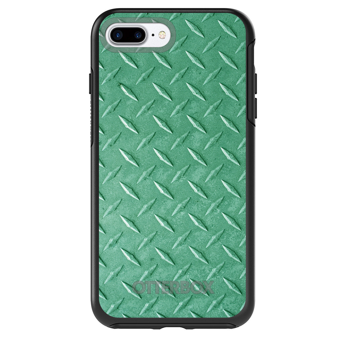 Green Diamond Plate Steel Print OtterBox Symmetry Case for iPhone & Galaxy, view 2