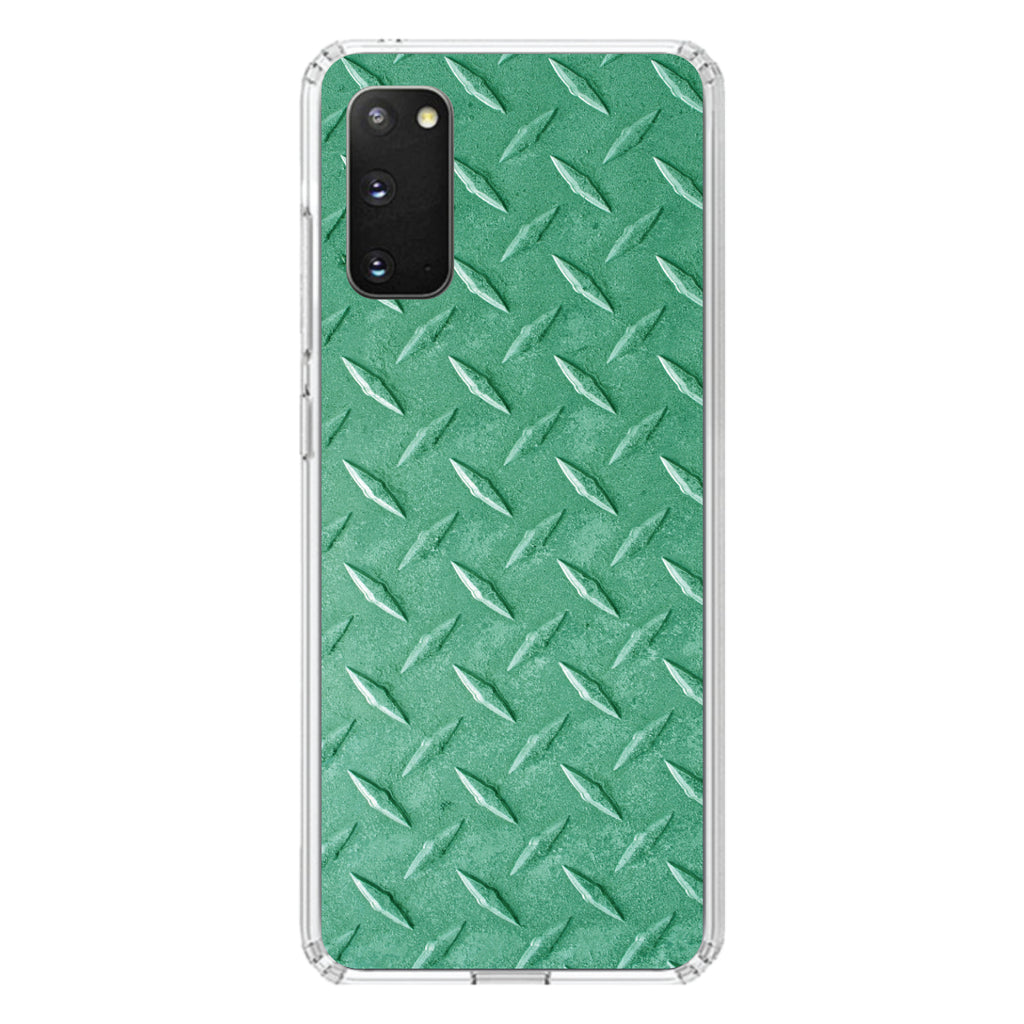 Green Diamond Plate Steel Image Print Clear Shockproof iPhone Case, view 15