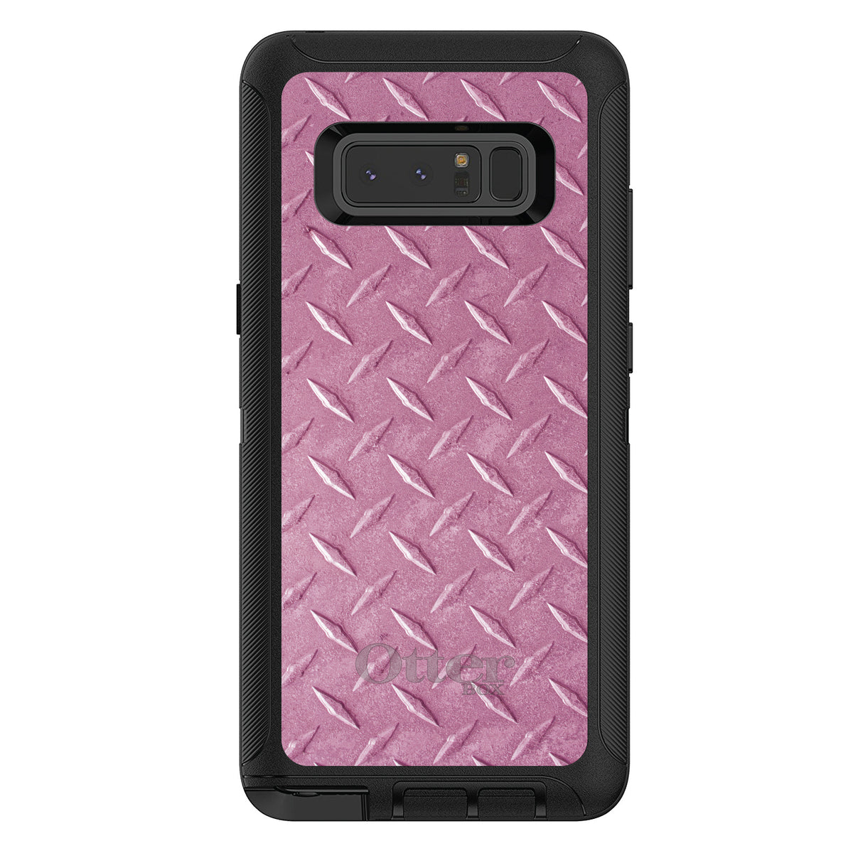 Hot Pink Diamond Plate Steel Print OtterBox Defender Case for iPhone & Galaxy, view 17