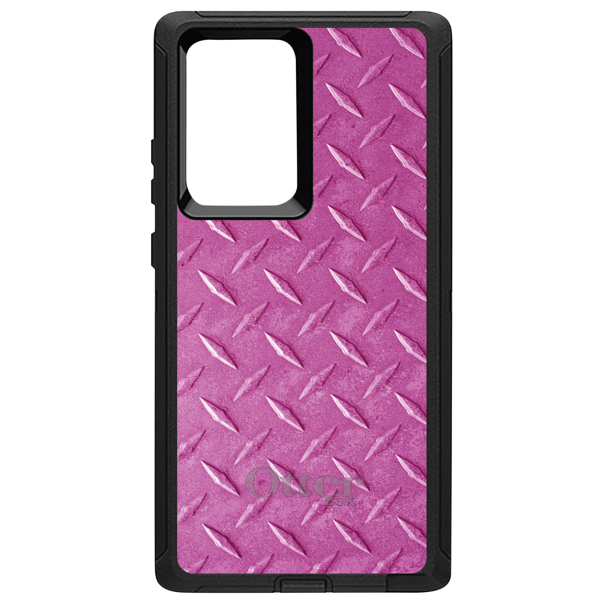 Hot Pink Diamond Plate Steel Print OtterBox Defender Case for iPhone & Galaxy, view 13